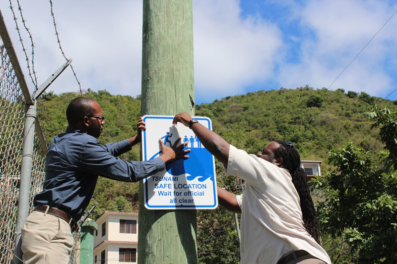 Tsunami Safe Location Sign Baughers Bay web