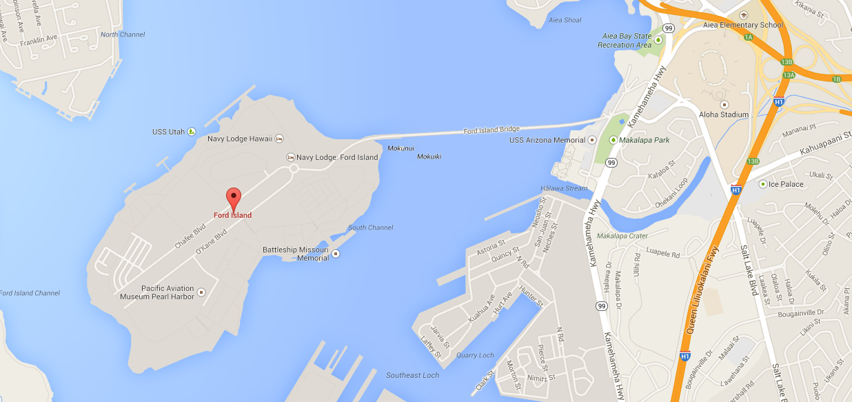 Ford Island map