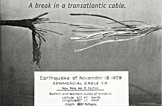 A break in transatlantic cable