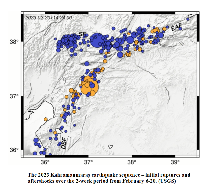 4 Turkey2023 QuakesAftershocks 14days