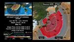 Northwest Pacific Tsunami Travel Times and PTWC Watch/Warning Status 2:24 hrs after origin