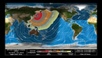 Global Tsunami Travel Times and PTWC Watch/Warning Status 2:21 hrs after origin