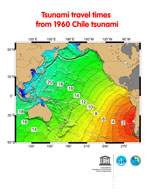 Tsunami Travel Times from 1960 Chile tsunami