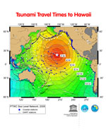 Tsunami Travel Times to Hawaii