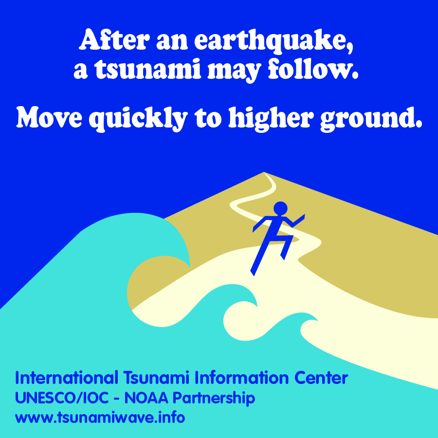 tsunami awareness sticker